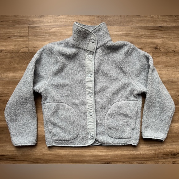 Z by Zella Fleece Nordstrom Women’s Size XS Blue Chalet Bouclé Hybrid Jacket - Picture 2 of 12